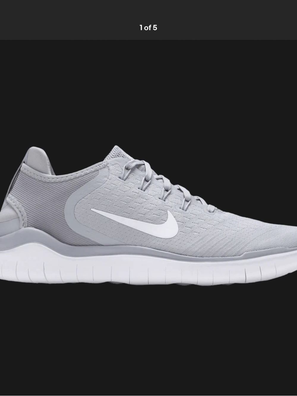 Nike Men’s Light Grey Athletic Running Shoes with White Swoosh